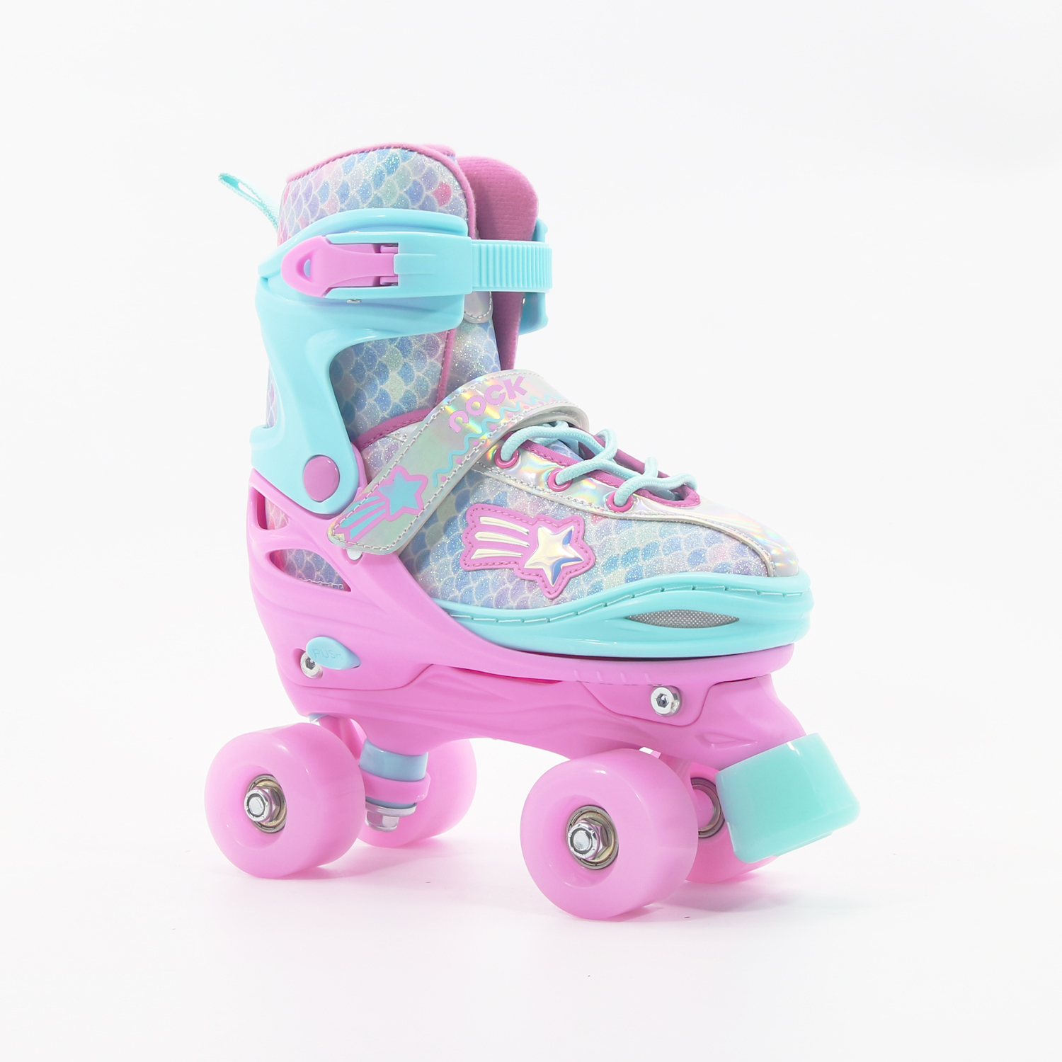 Glitter Ajustable Quad Roller Patines Con Light Up Wheels